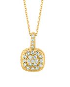 Diamond square necklace