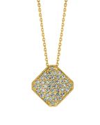 Diamond square necklace