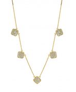 Diamond square necklace