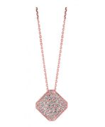 Diamond square necklace