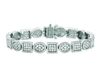 Diamond square & oval bracelet