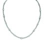 Diamond square & oval necklace