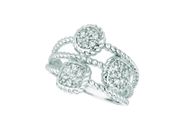Diamond square & round  ring