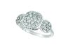 Diamond square& round shape ring