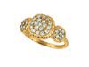 Diamond square& round shape ring