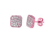 Diamond square shape earrings