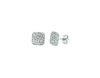 Diamond square shape earrings