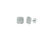 Diamond square shape earrings