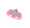 Diamond square shape ring