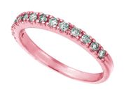 Diamond Stackable Ring, 14K Pink Gold