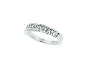 Diamond Stackable Ring, 14K White Gold Band