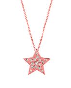 Diamond star necklace