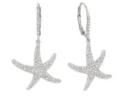 Diamond starfish earrings