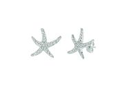 Diamond starfish earrings
