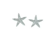 Diamond starfish earrings