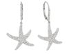 Diamond starfish earrings
