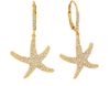 Diamond starfish earrings