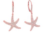 Diamond starfish earrings