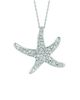 Diamond starfish necklace