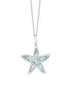 Diamond starfish necklace