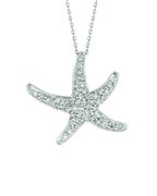 Diamond starfish necklace