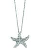 Diamond Starfish Pendant Necklace