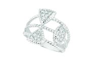 Diamond triangle & round ring