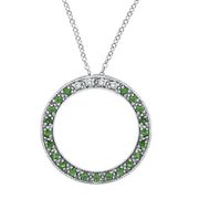 Diamond & Tsavorite Pendant Necklace