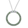 Diamond & Tsavorite Pendant Necklace