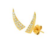 Diamond tusks earrings