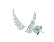 Diamond tusks earrings