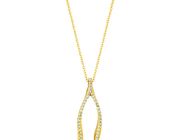 Diamond wishbone necklace