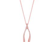 Diamond wishbone necklace