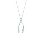 Diamond wishbone necklace