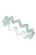 Diamond zig zag ring