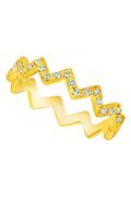 Diamond zig zag ring