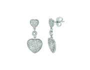 Diamons heart drop earrings