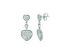 Diamons heart drop earrings