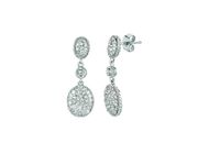 Diamons oval drop earrings