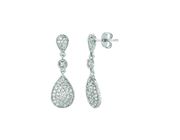 Diamons pear drop earrings