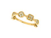 Diamoond round, square & marquise shape ring