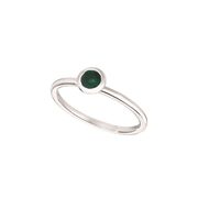 Emerald bezel set ring