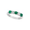 Emerald & diamond 5 stones ring