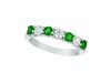 Emerald & diamond 7 stones ring