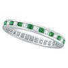 Emerald & Diamond Channel Set ETERNITY Band
