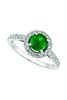 Emerald & diamond engagement ring
