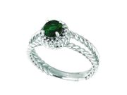 Emerald & diamond ring