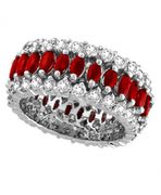 Eternity Diamond and Ruby Ring Band