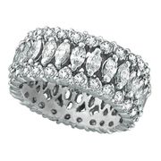 Eternity Diamond Marquise Ring, 18K White Gold