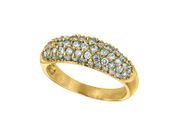 Fancy yellow gold diamond ring